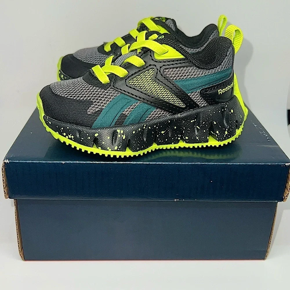 Reebok Toddler size 5 Gray and Neon Yellow Sneakers